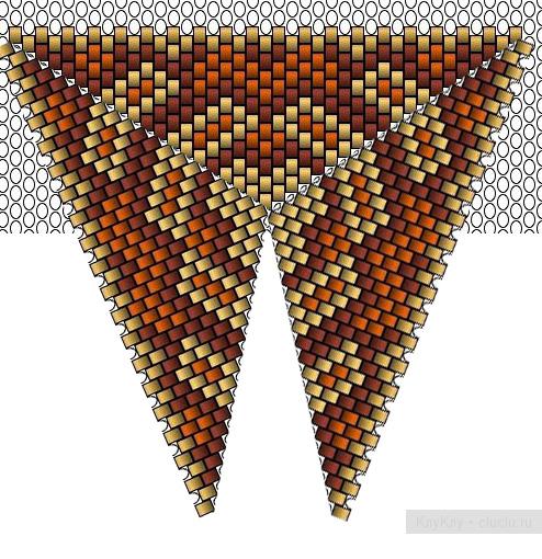 Треугольнички из бисера - схемы