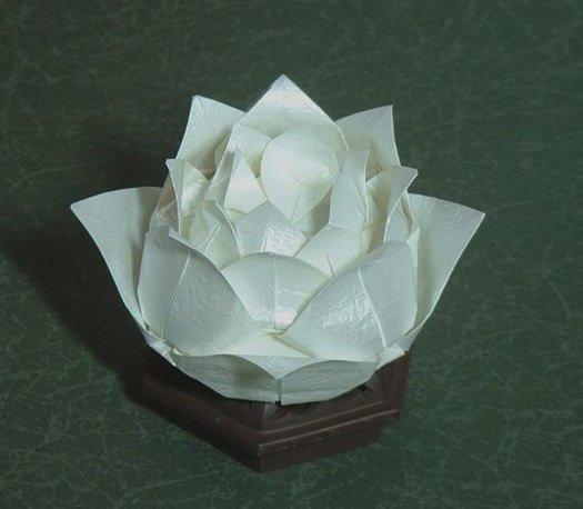 Искусство оригами - цветок лотоса, схема сборки
