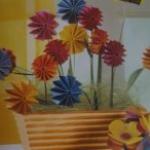 Горшочек с цветами - поделки для коллективного творчества, для детского сада