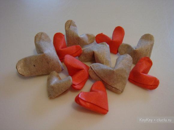 Оригами сердечки - поздравления ко Дню Влюбленных своими руками