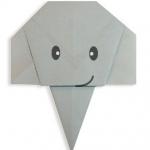 Оригами слоненок - детская поделка из бумаги