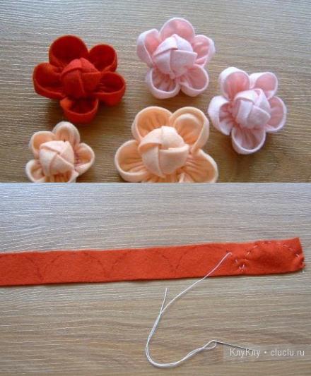 Оригинальный цветок из ткани - как сделать своими руками