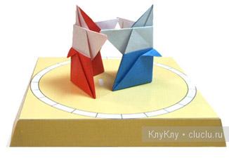 Оригами для детей - сумо. Схема сборки