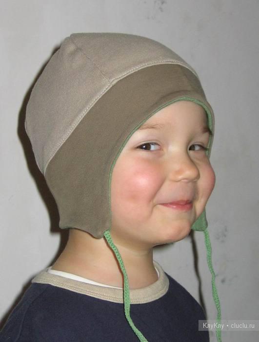 Выкройка детской трикотажной шапочки с ушками