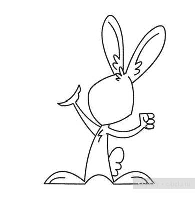 Easter Bunny, мяльтяшный кролик - урок поэтапного рисования