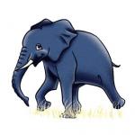 Мультяшный слон - урок рисования