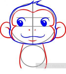 Учимся рисовать обезьянку