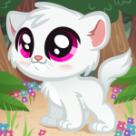 Пошаговое рисование - белый котенок с большими глазами