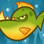 Зубастая рыба пиранья - урок пошагового рисования для детей