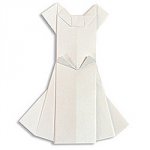 Свадебное платье. Оригами для детей из бумаги
