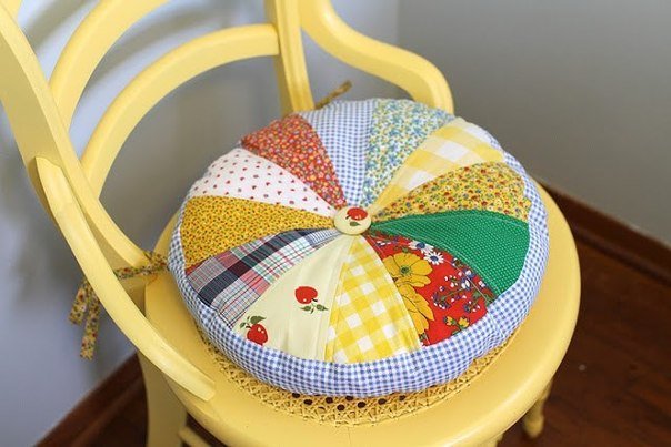 Декоративная подушка для стула своими руками