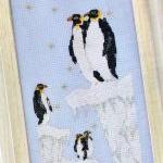 Пингвины - вышивка крестиком картины, схема