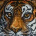 Тигр - схема вышивки крестиком