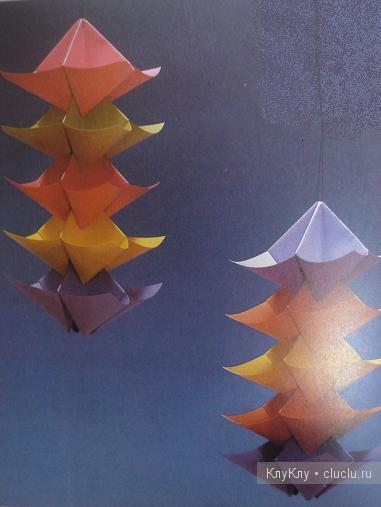 Гирлянда из бумаги - поделка оригами