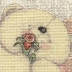 Белый медвежонок - простая схема для вышивания крестиком