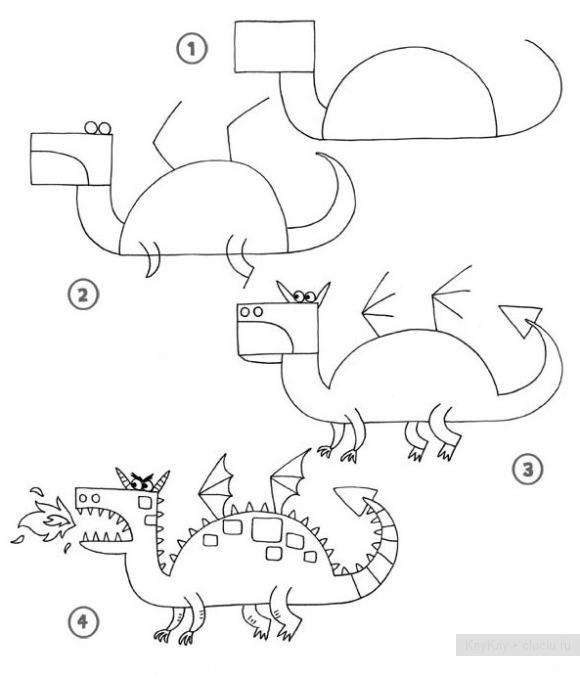 Урок рисования драконов - несколько методов