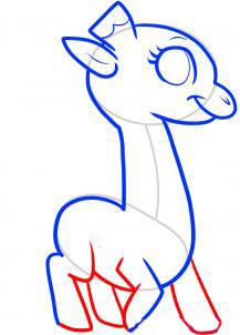 Пошаговое рисование для детей - Жираф