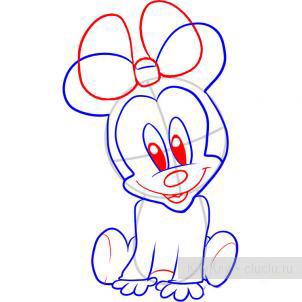 Minnie Mouse - рисунок для детей, урок