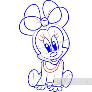 Minnie Mouse - рисунок для детей, урок