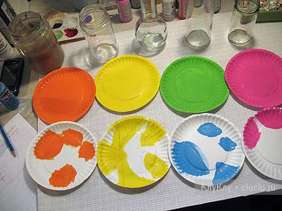 Поделки из пластиковых тарелок - аквариум