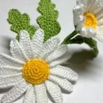 Ромашка - вязание цветов крючком, описание и фото