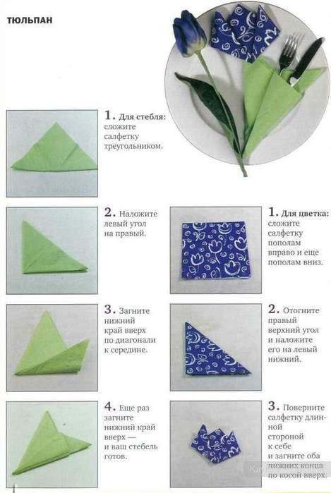 Оригами из салфеток. Украшаем праздничный стол