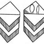 Оригами из салфетки, схема