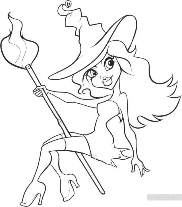 Пошаговое рисование - рисунок ведьмы