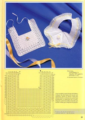 Вязание крючком - ажурная шапочка для малыша и слюнявчики