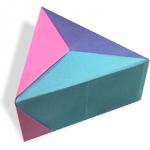 Треугольная коробочка, схема оригами