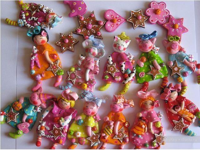 Поделки из папье маше - авторские игрушки Pink-Aquarell