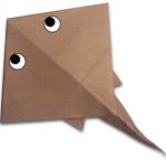Скат из бумаги в технике оригами, для детей
