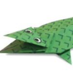 Крокодил - простое оригами, схема