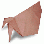 Оригами рак отшельник. Поделка из бумаги