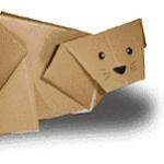 Оригами для детей - фигурка тюлень