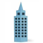 Оригами небоскреб. Детская поделка