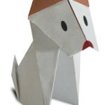 Оригами для детей - щенок
