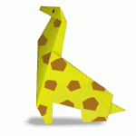Оригами для детей - жираф