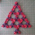 Поделки оригами из ткани. Новогодняя елочка