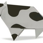 Корова, оригами для детей