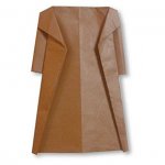 Пальто. Поделка оригами для детей