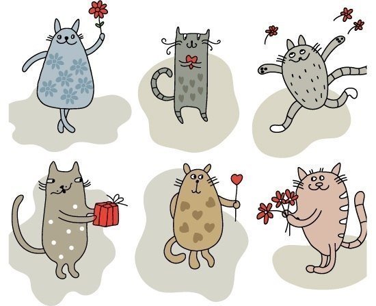 Картинки для декупажа с кошками
