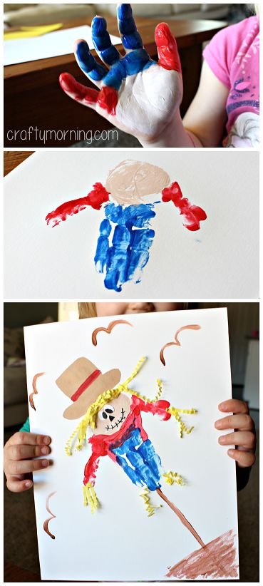 Поделка для детей - рисование пальчиковыми красками