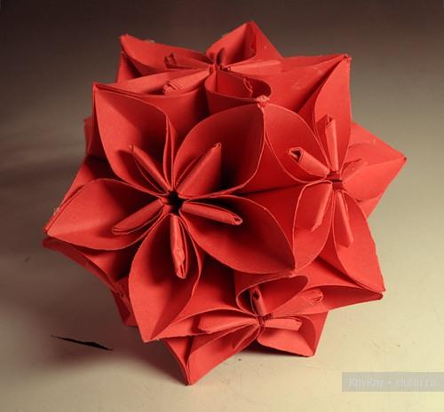 Оригами кусудамы - схема сборки для начинающих, колокольчики