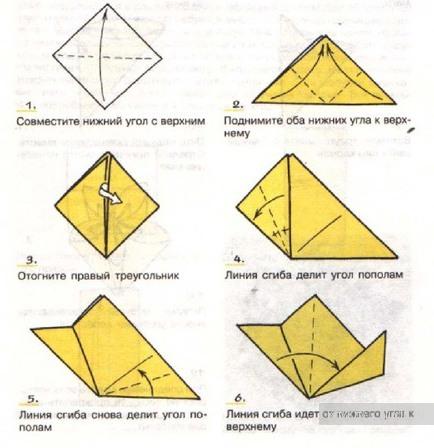 Оригами кусудамы - схема сборки для начинающих, колокольчики / Искусствооригами - поделки из бумаги / КлуКлу
