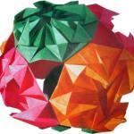 Шары кусудамы - схема сборки оригами