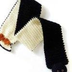 Оригинальный шарфик для девочки - пингвин, описание вязания