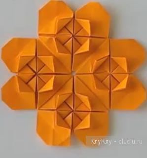 Оригами цветок, видео мастеркласс