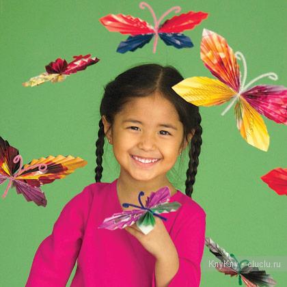 Поделки из бумаги для детей - бабочка