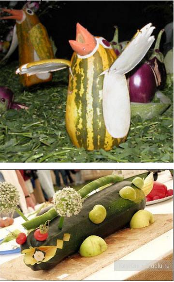 Поделки из овощей и фруктов - для создания своими руками